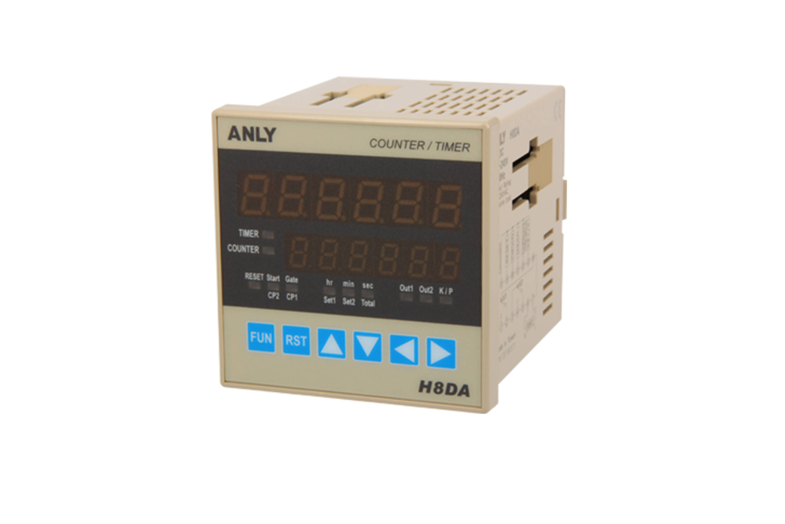 Panel Mount Digital Timer & Counter 100-240VAC/DC H8DA Anly