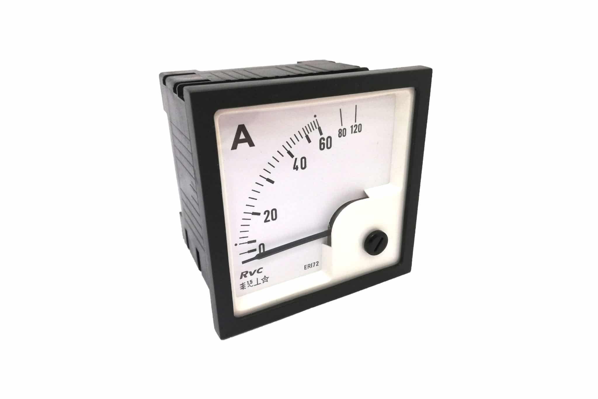 Ammeter Analog 72x72 AC CT Operated Model: ERI72 Revalco