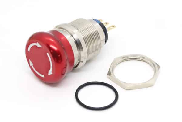 Metal Emergency Stop Button 5A 250V 1NO 1NC SP22ES Sparta - Image 2