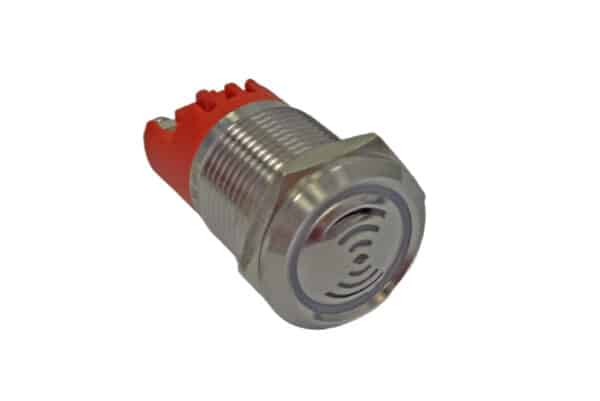 16mm Buzzer Illuminated Red Metal Body Sparta