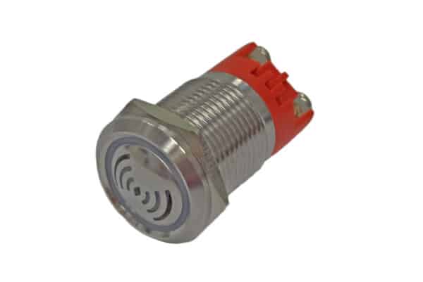 16mm Buzzer Illuminated Red Metal Body Sparta - Image 2