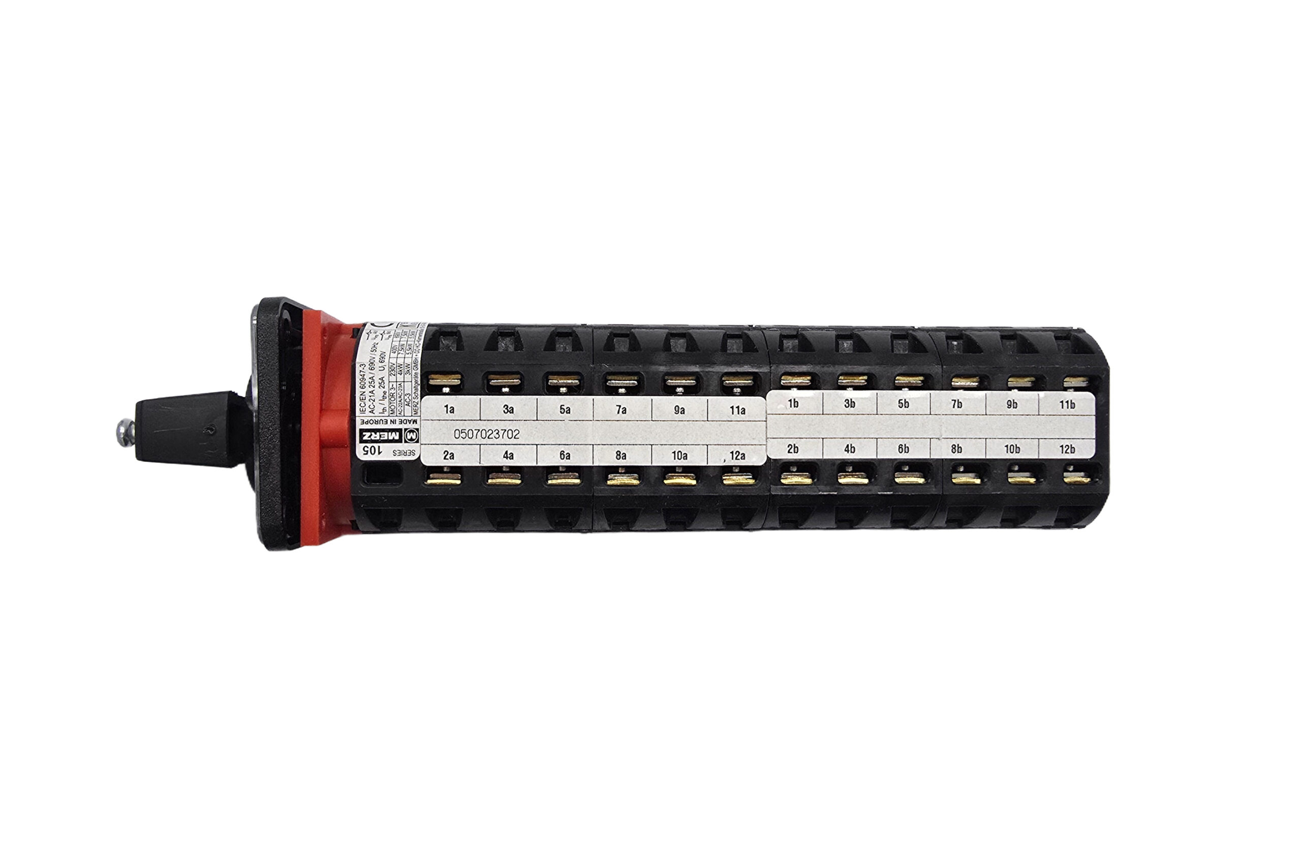 12 Position Switch Rotary 25Amps 2 Pole Panel Mount MERZ - Image 4