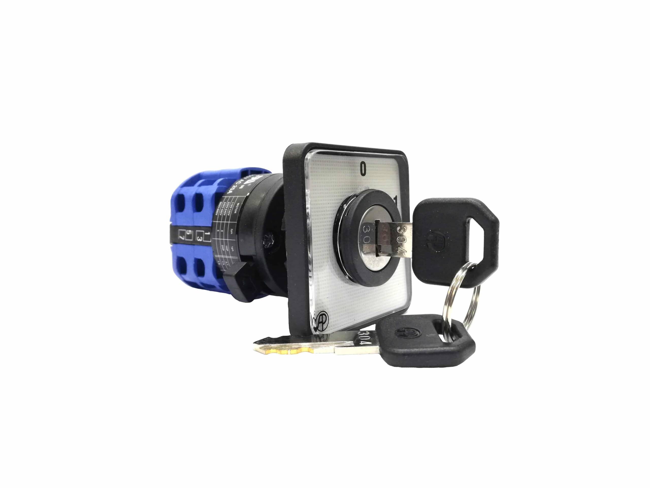 Key Cam Switch On-Off 20Amp 4 Pole A202A-K Auspicious