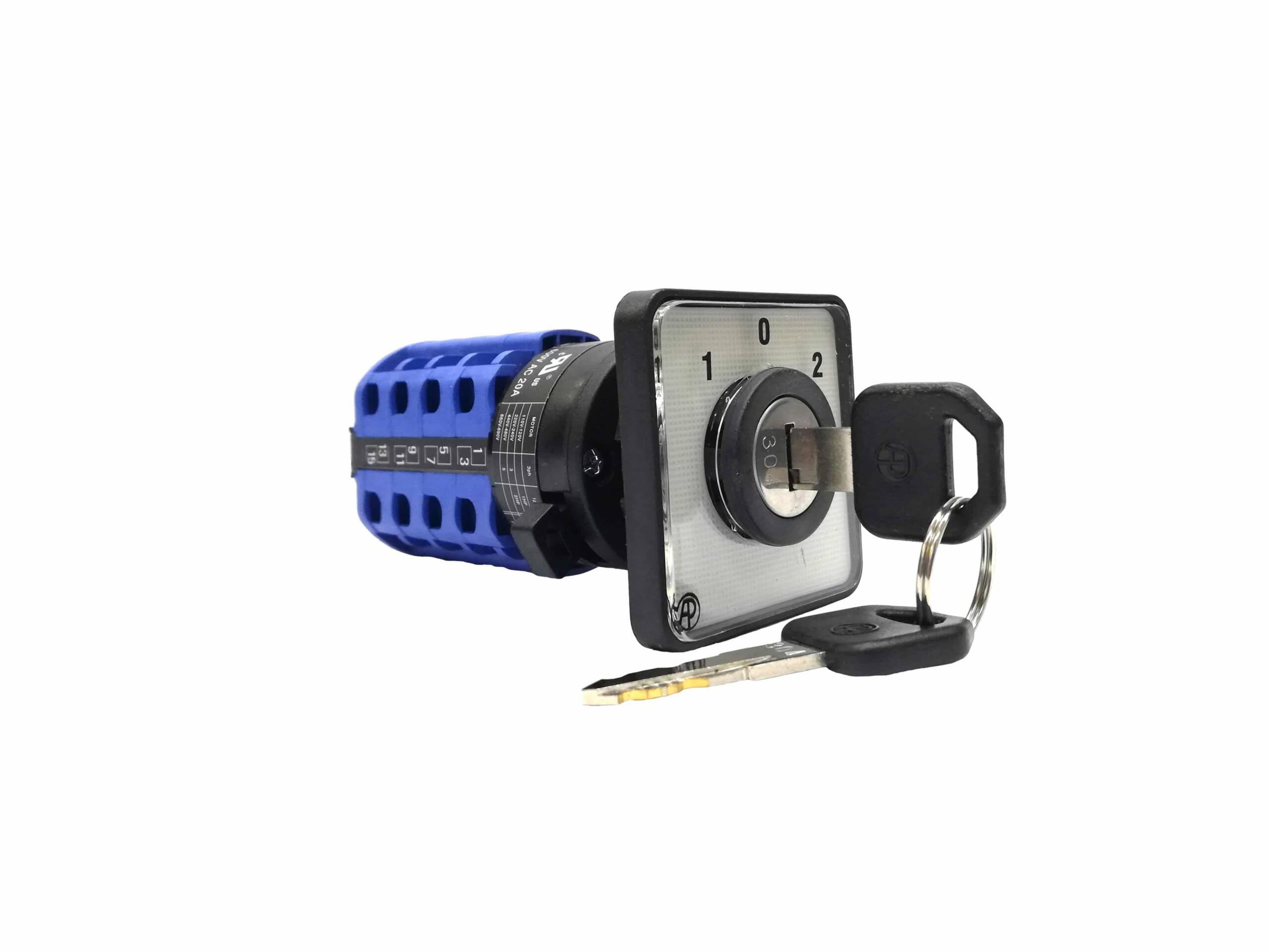 Key Type Changeover Switch 20Amp 4 Pole A220-K Auspicious