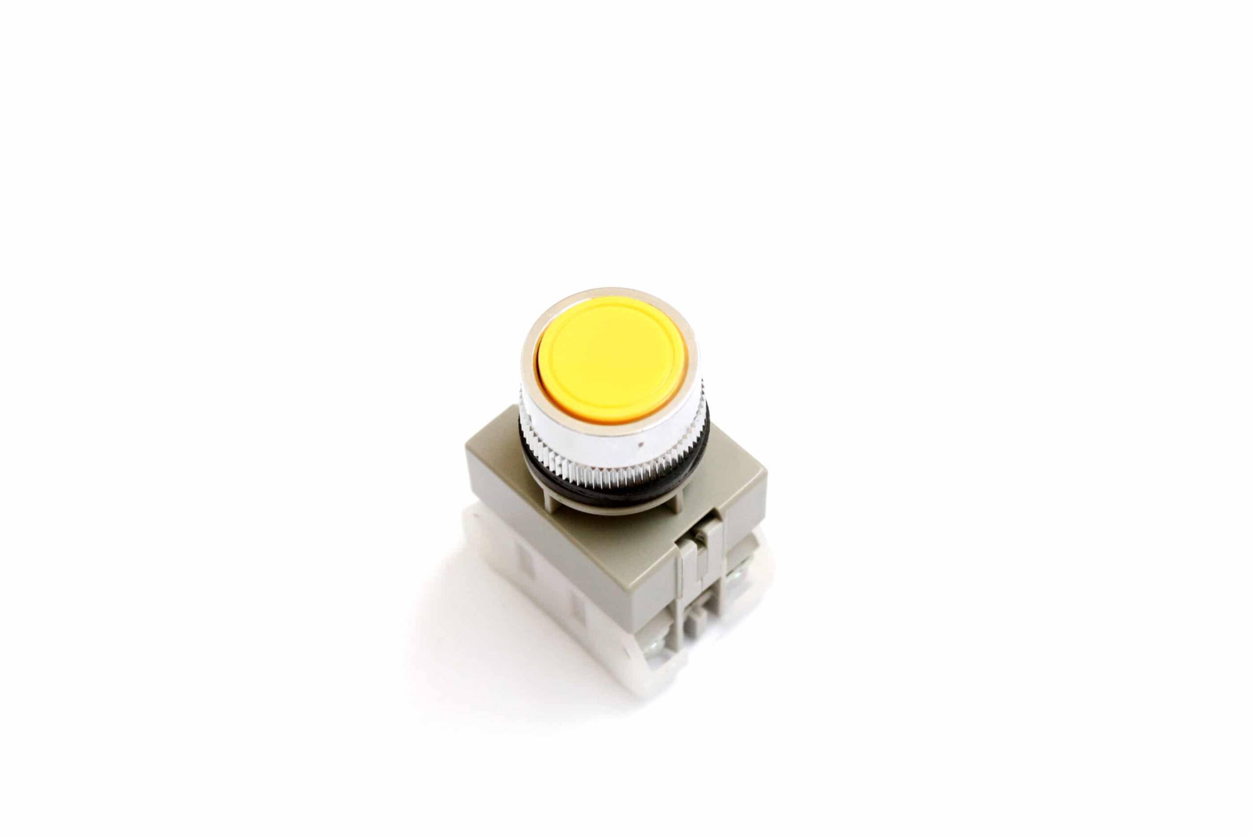 APB22Y 22mm Yellow Push Button