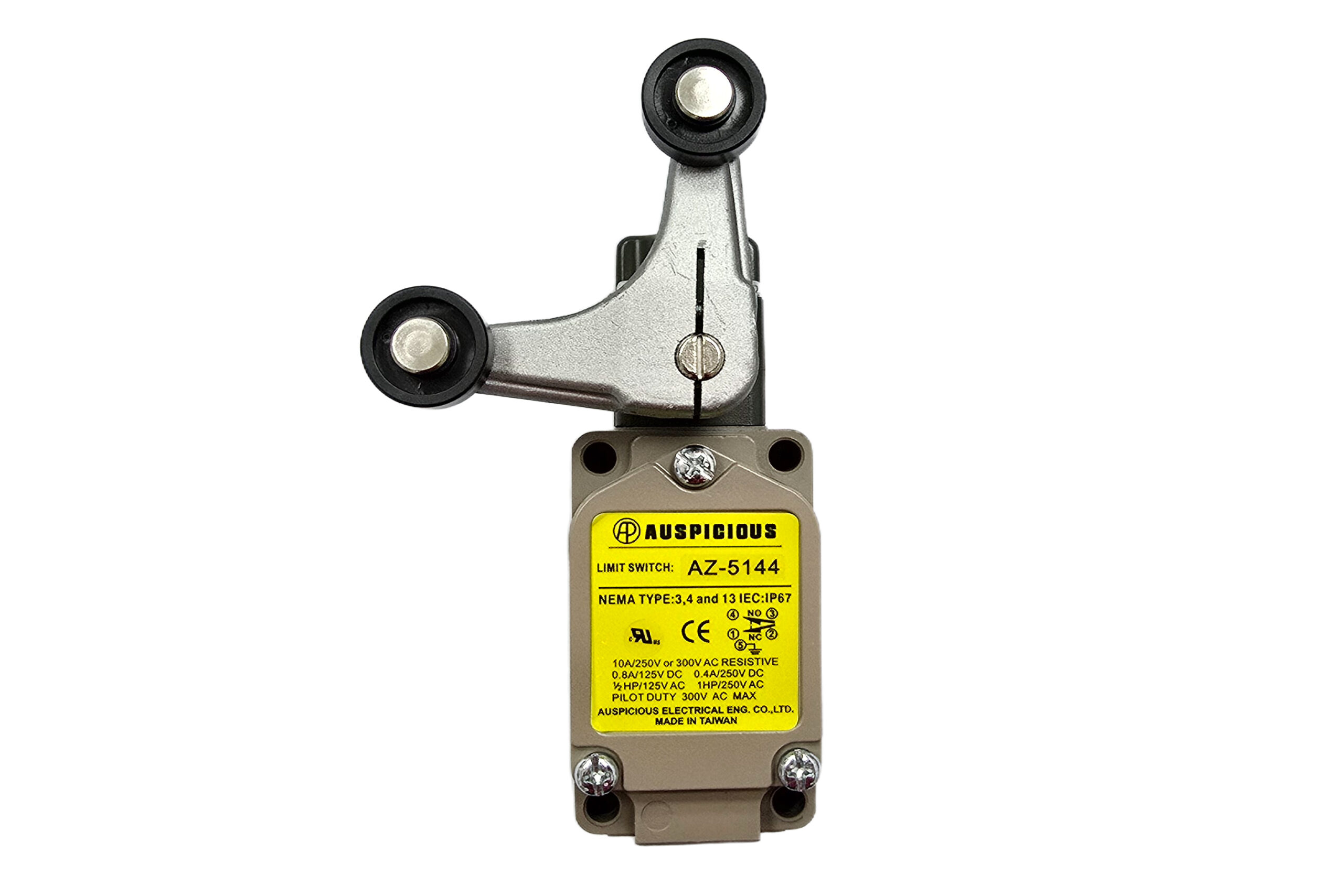 Limit Switch Two Rollers 10A IP67 NO NC AZ-5144 Auspicious - Image 3