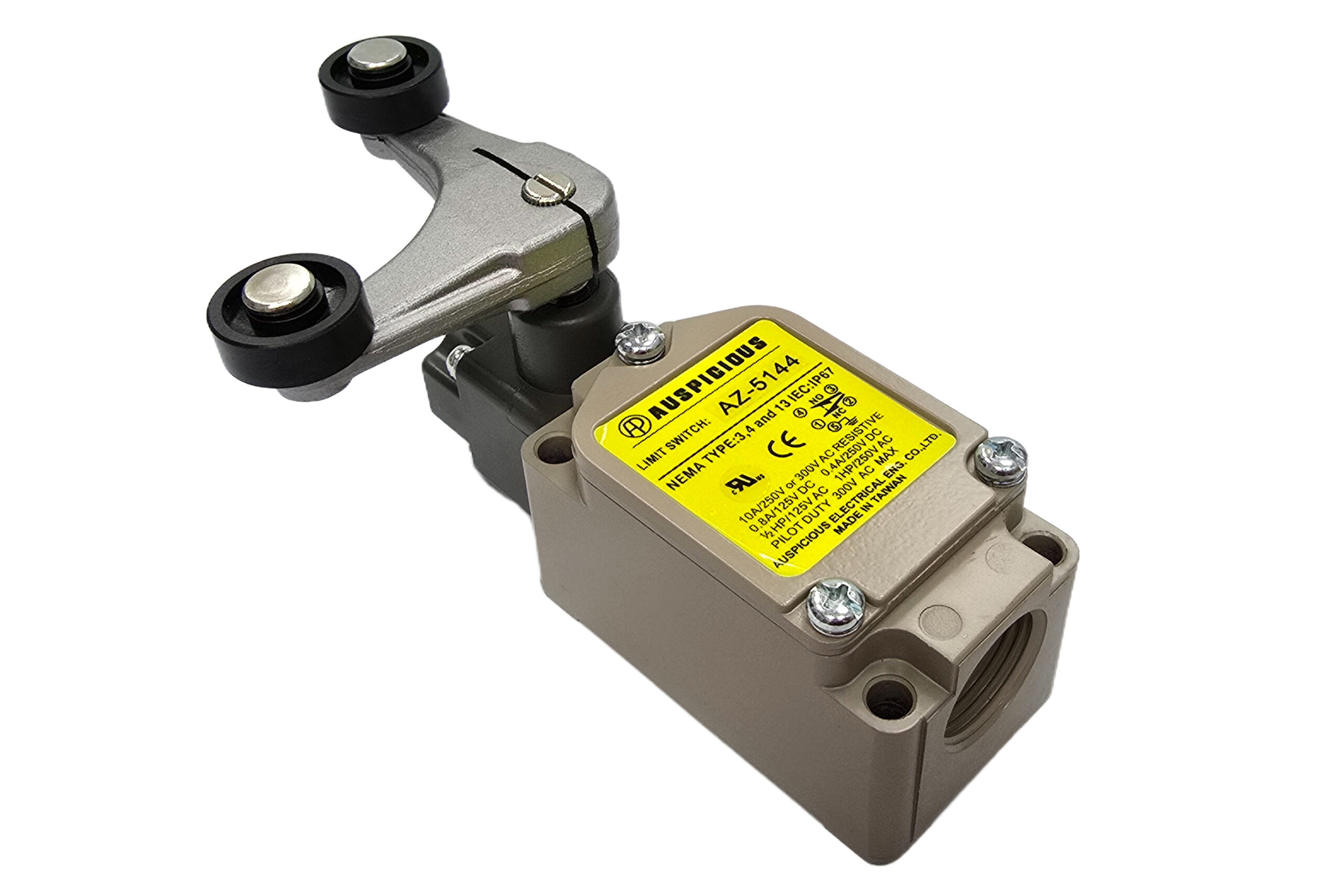 Limit Switch Two Rollers 10A IP67 NO NC AZ-5144 Auspicious - Image 2