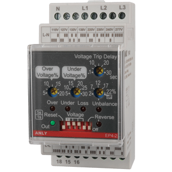 Under and Over Voltage Relay Multi Function Model: EP4-21 Anly