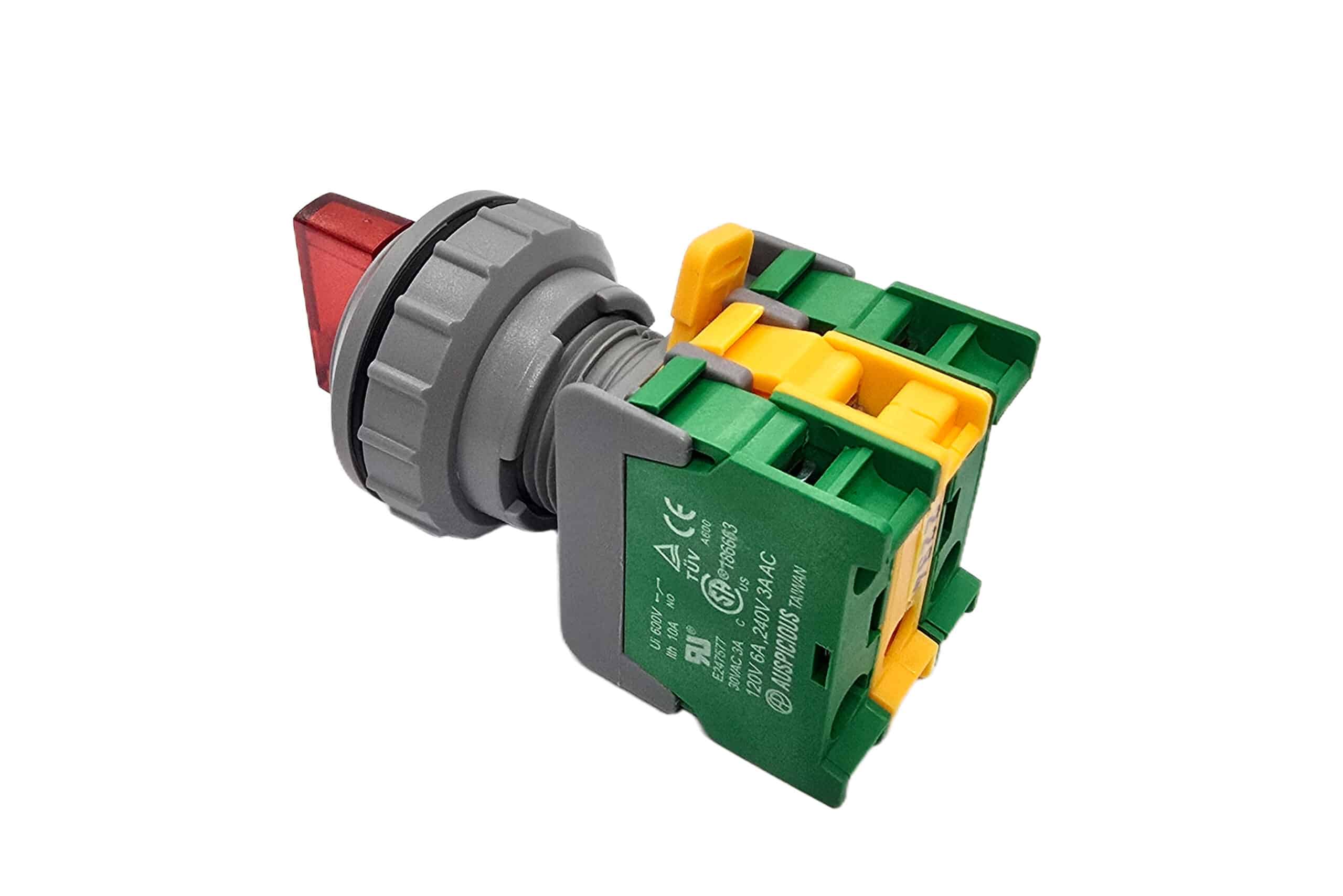 Selector Switch Illuminated 30mm 3Pos 2NO GSL30-3 Auspicious - Image 7