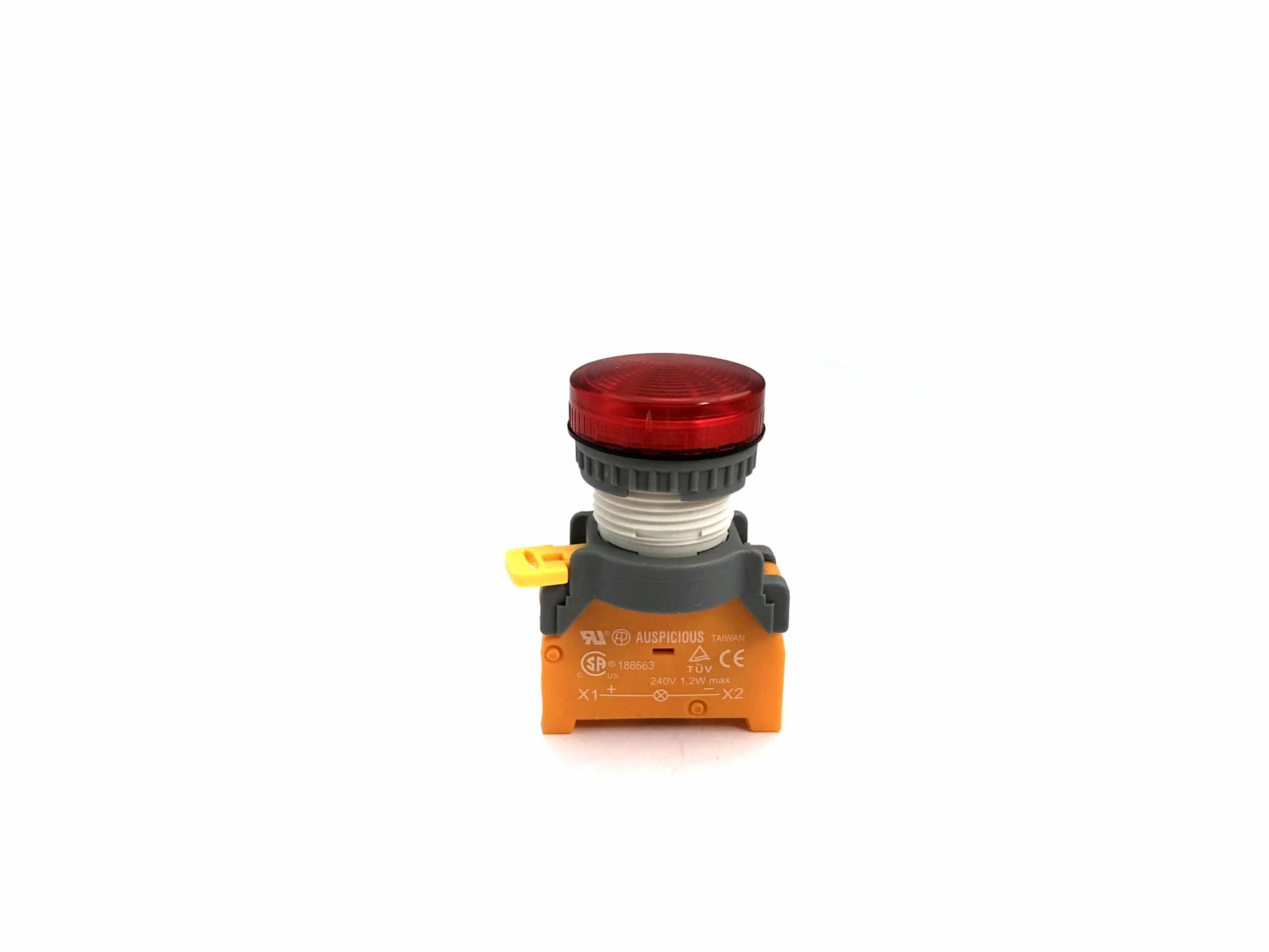 PLN22 22mm Panel Indicator Ba9s Bulb Red