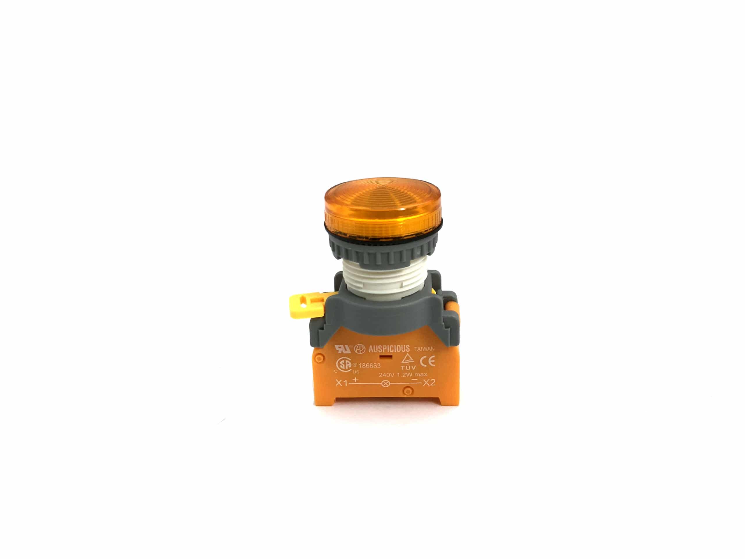 PLN22 22mm Panel Indicator Ba9s Bulb Yellow