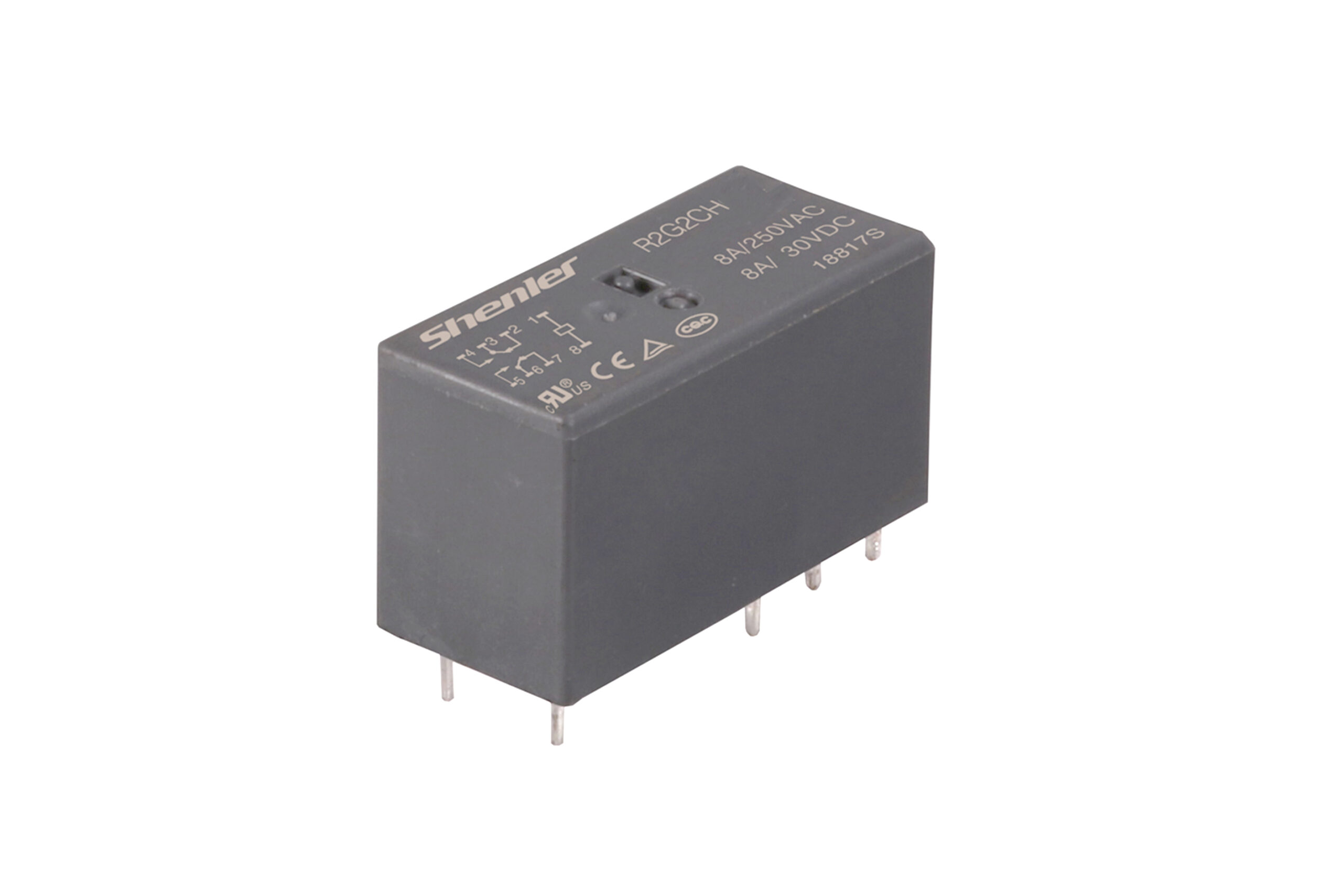 PCB Power Relay 2CO 8A 8Pin 5mm Contact Pin R2G-2 Shenler