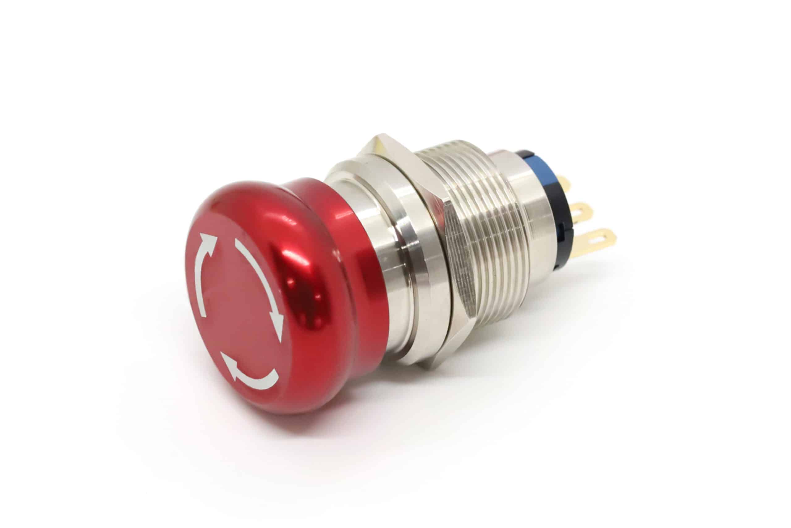 Metal Emergency Stop Button 5A 250V 1NO 1NC SP22ES Sparta