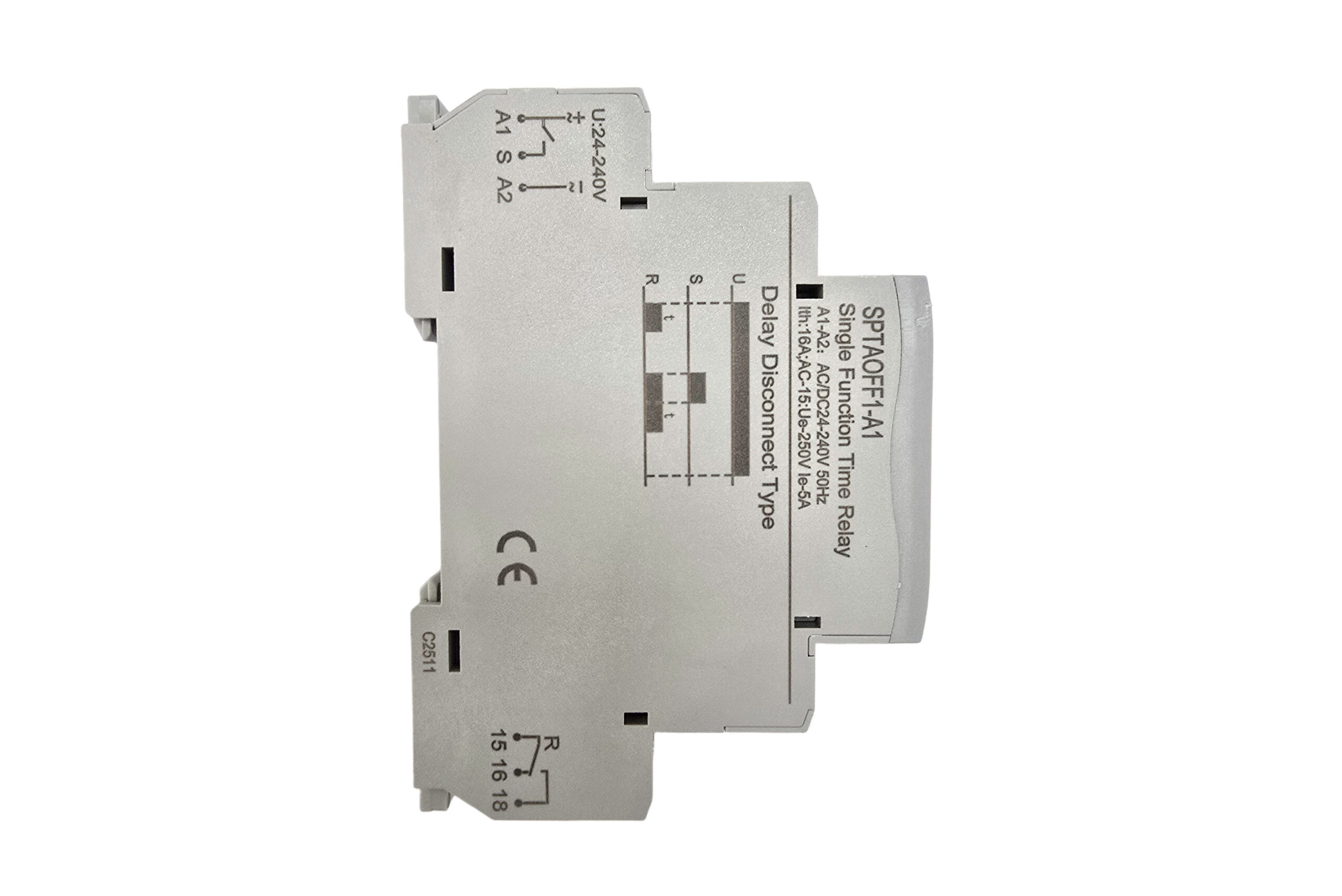 Off Delay Timer 24-240VAC/DC 0.1s to 240h SPTAOFF1-A1 Sparta - Image 2