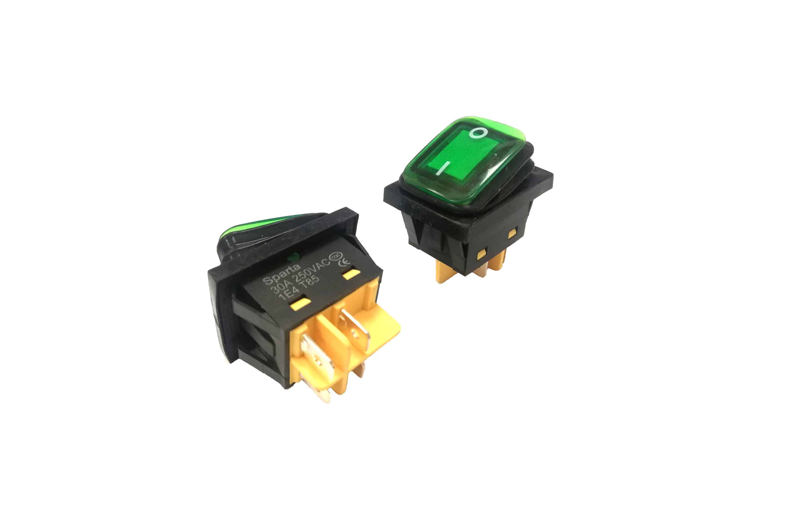 WRS304 GREEN ROCKER SWITCH