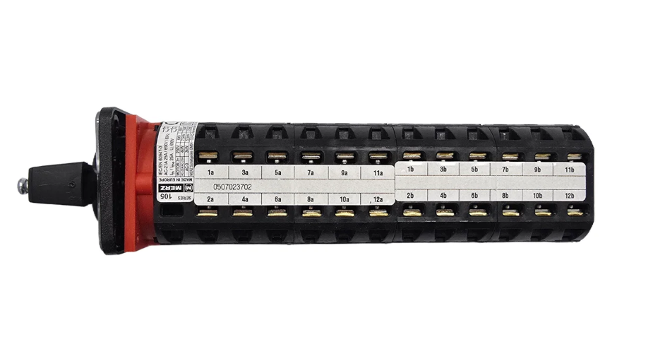 12 Position Switch Rotary 25Amps 2 Pole Panel Mount MERZ - Image 4