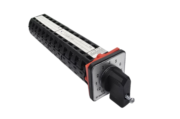 12 Position Switch Rotary 25Amps 2 Pole Panel Mount MERZ