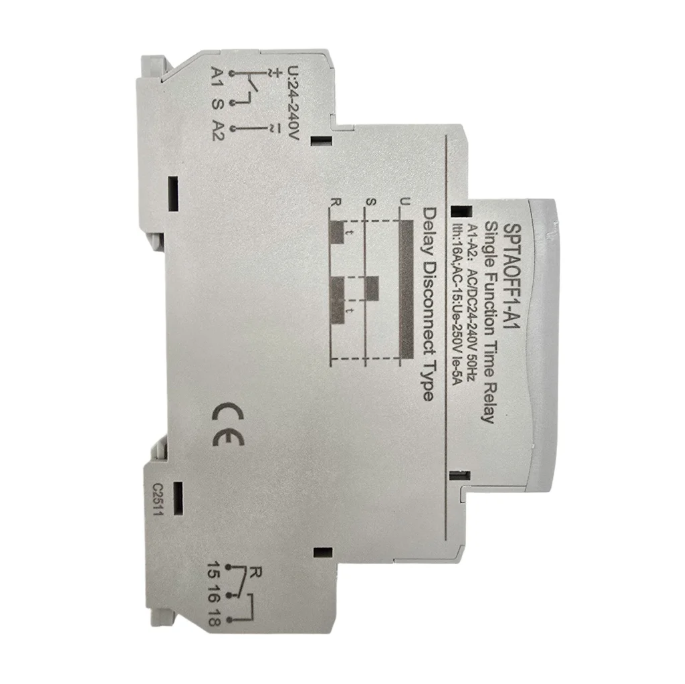 Off Delay Timer 24-240VAC/DC 0.1s to 240h SPTAOFF1-A1 Sparta - Image 2